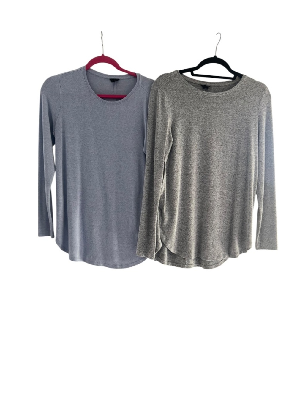 Ann Taylor Small Tunic Tops 2 pc Bundle Blue Gray Long Sleeve